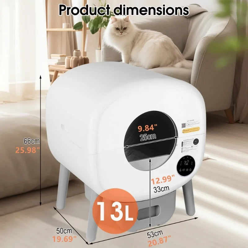 Large Automatic Litter Box Self Cleaning for Multiple Cats