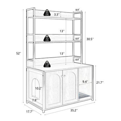 Wooden Cat Litter Enclosure Furniture