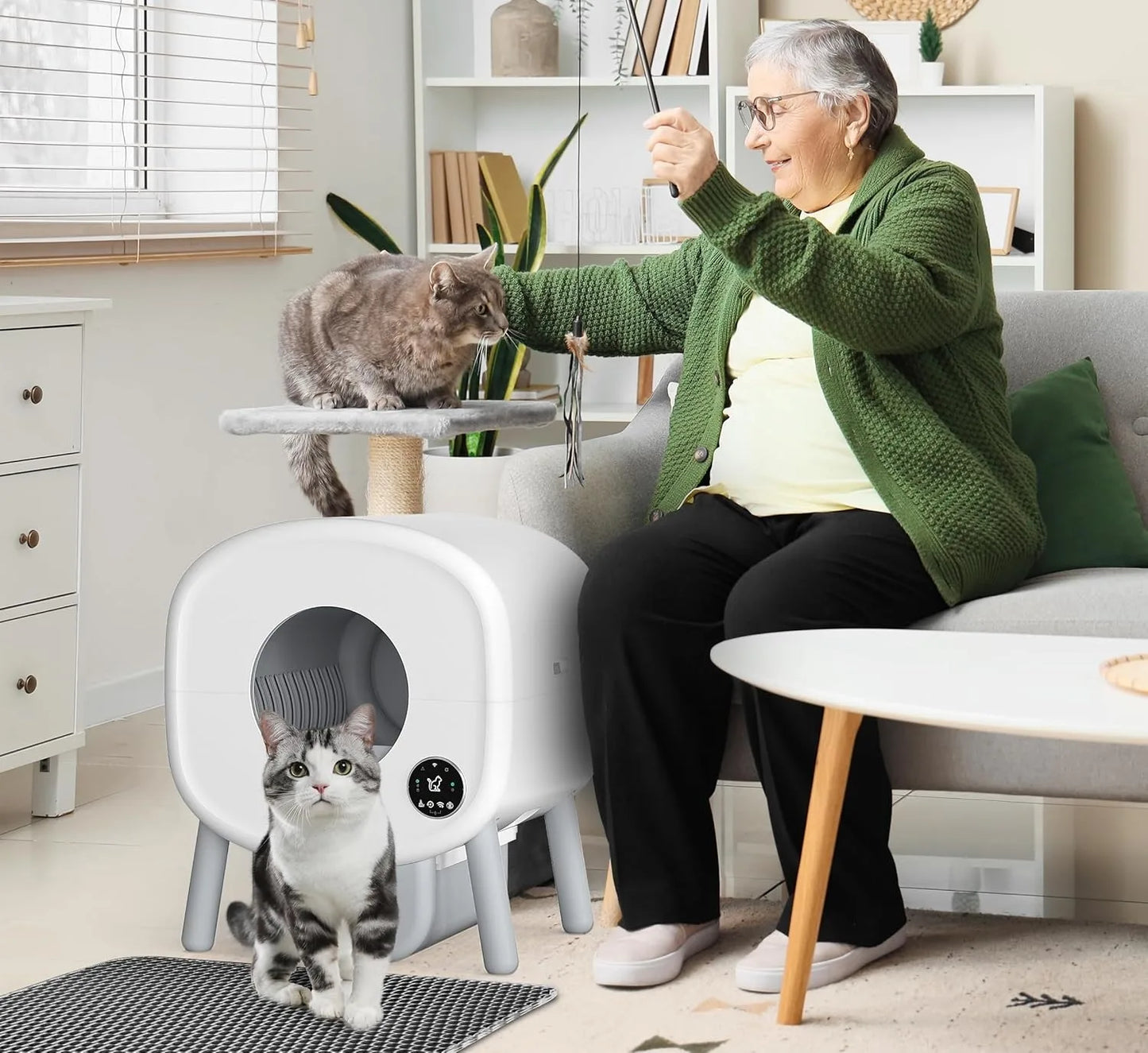 Large Automatic Litter Box Self Cleaning for Multiple Cats