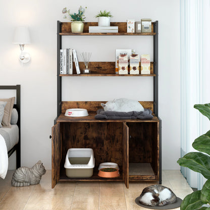 Wooden Cat Litter Enclosure Furniture
