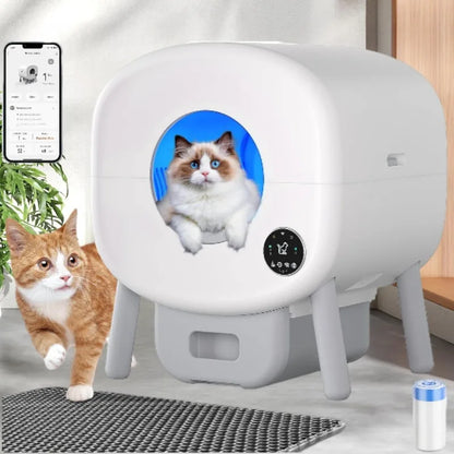 Large Automatic Litter Box Self Cleaning for Multiple Cats
