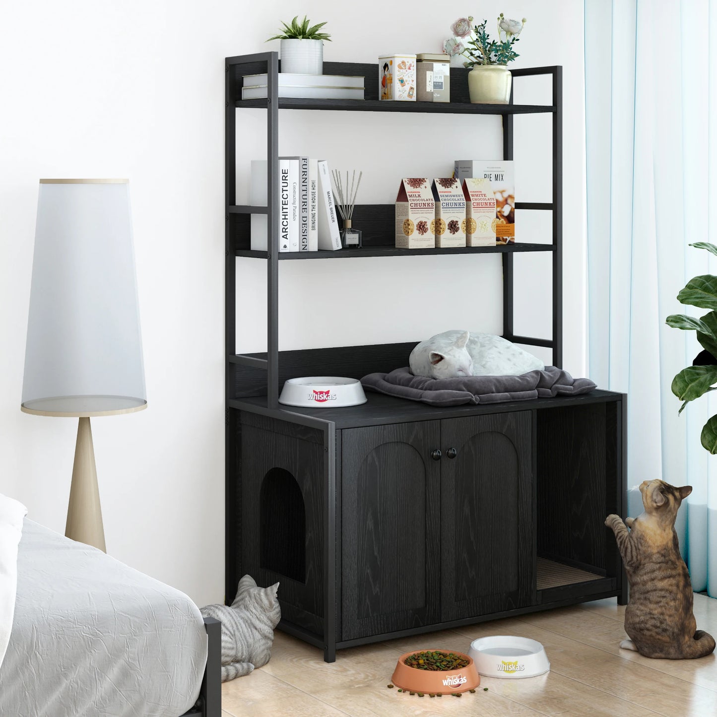 Wooden Cat Litter Enclosure Furniture